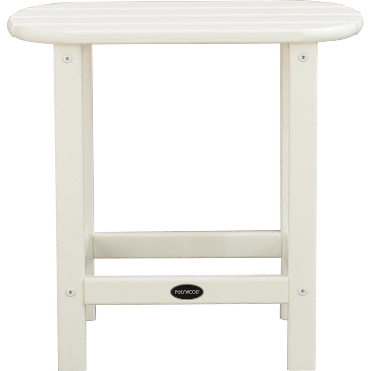 White Recycled Plastic 18" Outdoor Side Table