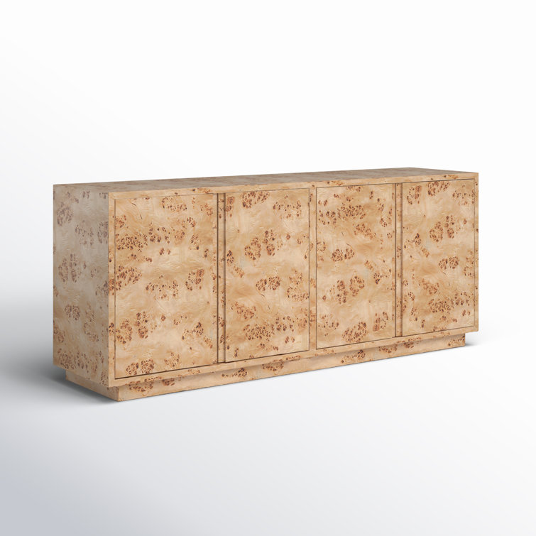 Breyson 72'' Burl Solid Wood Sideboard with Four Doors