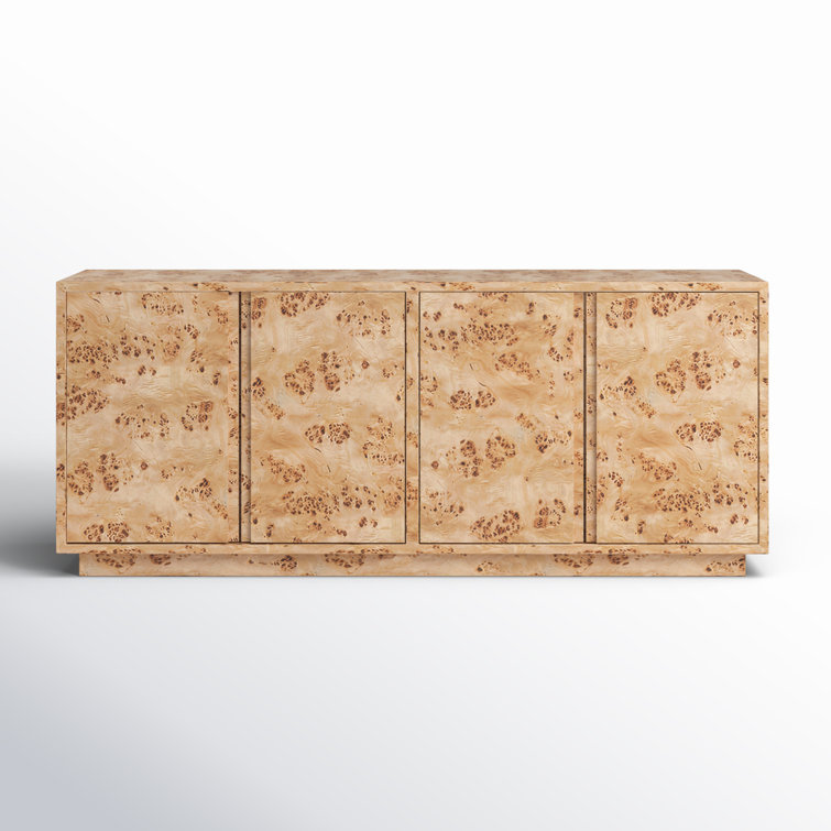 Breyson 72'' Burl Solid Wood Sideboard with Four Doors