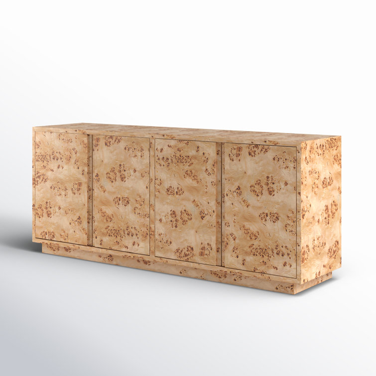 Breyson 72'' Burl Solid Wood Sideboard with Four Doors
