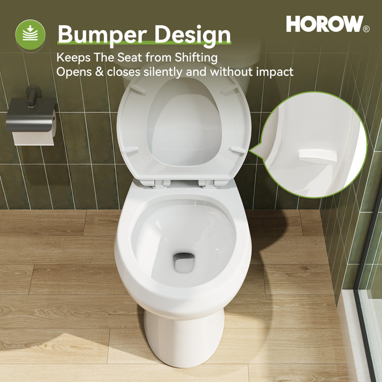 White Ceramic Round Chair Height Two-Piece Toilet