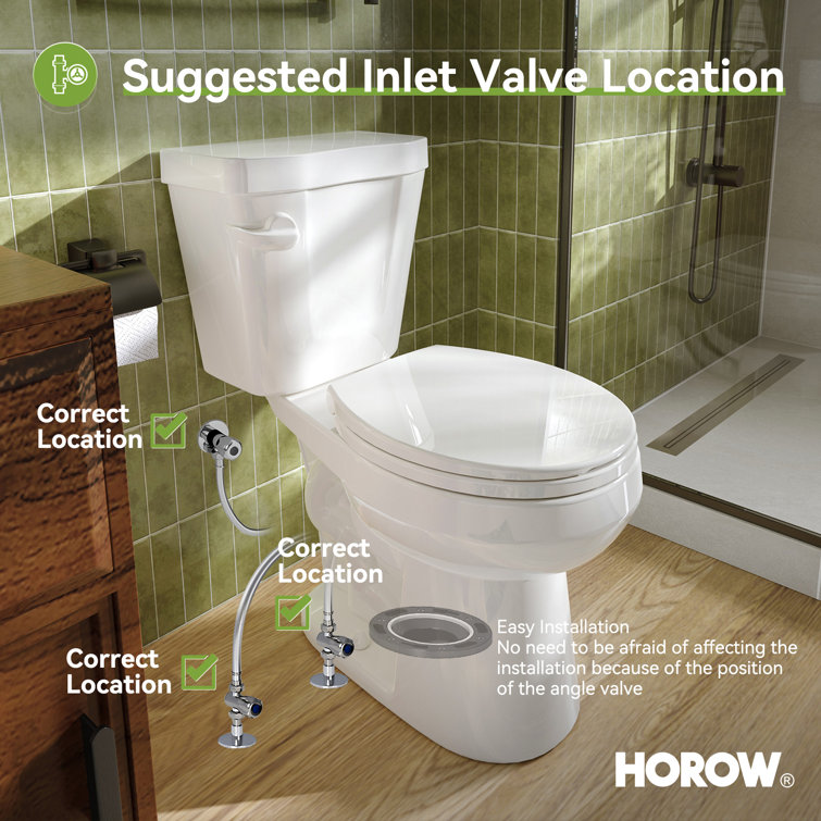 White Ceramic Round Chair Height Two-Piece Toilet