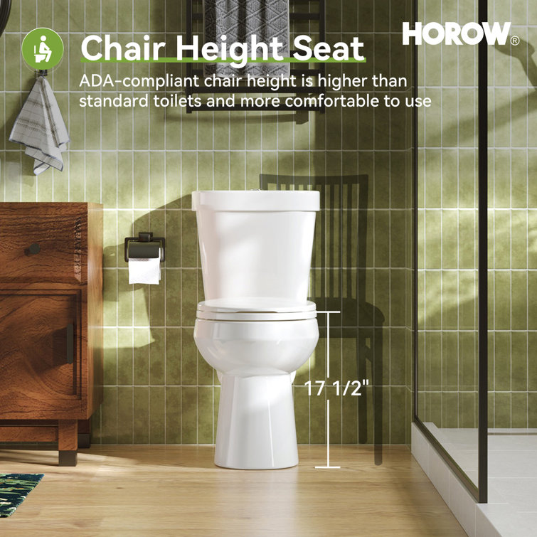 White Round Dual Flush High Efficiency Free Standing Toilet