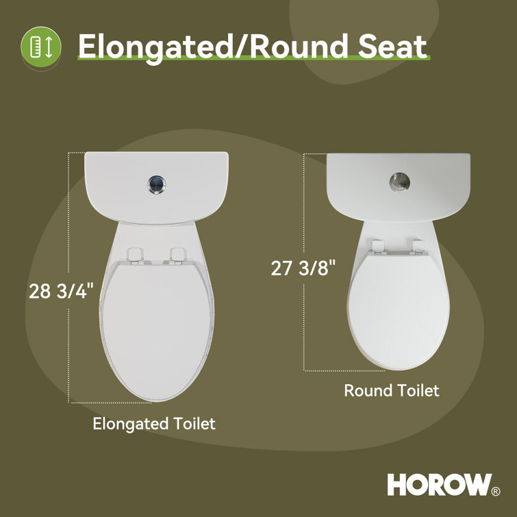 White Round Dual Flush High Efficiency Free Standing Toilet