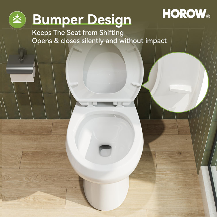 White Round Dual Flush High Efficiency Free Standing Toilet