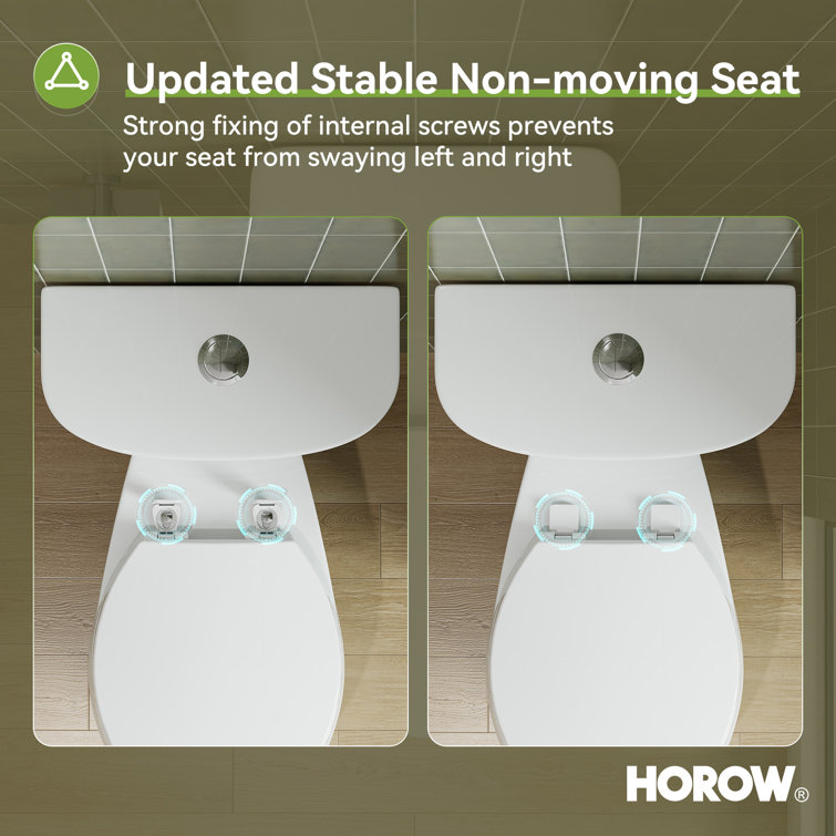 White Round Dual Flush High Efficiency Free Standing Toilet