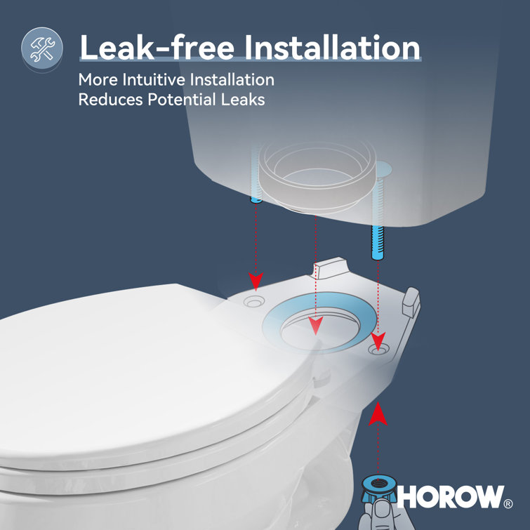 White Elongated Dual Flush High Efficiency Toilet