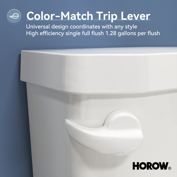 White Elongated Dual Flush High Efficiency Toilet