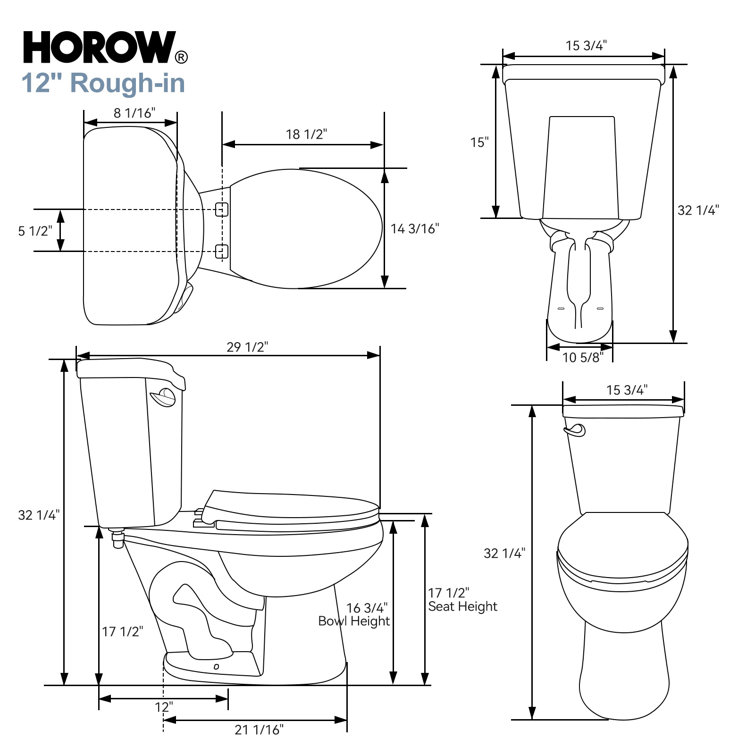 White Elongated Dual Flush High Efficiency Toilet