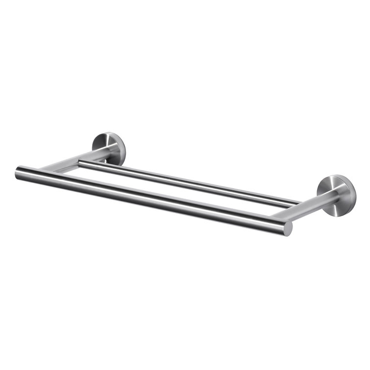 Brushed Nickel 32-Inch Double Wall Mounted Towel Bar