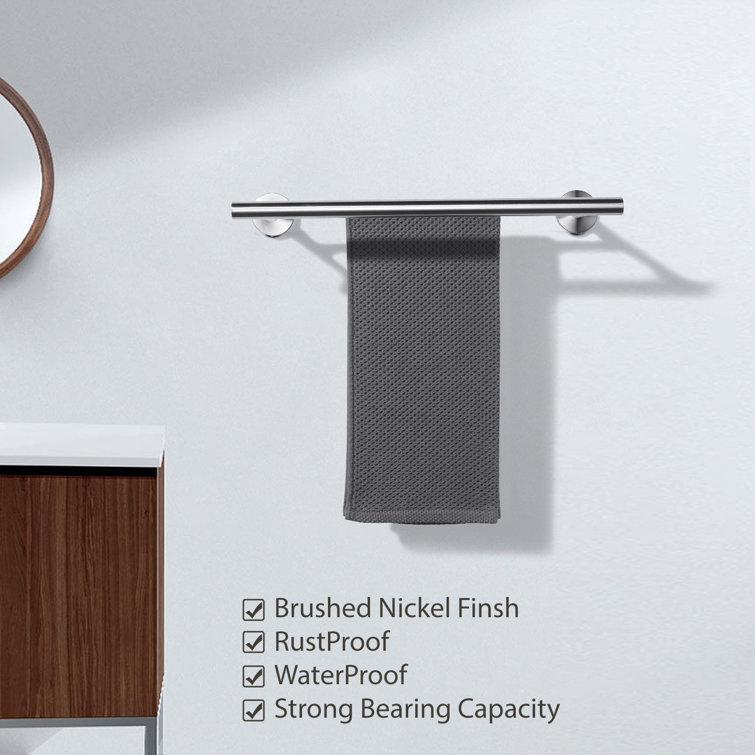 Brushed Nickel 16" Double Wall Mounted Towel Bar