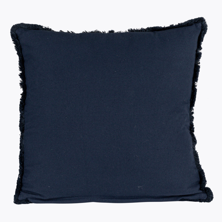 Vintage Multicolor Velvet Square Throw Pillow with Fringe