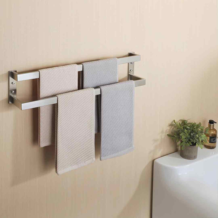 24" Brushed Nickel Stainless Steel Double Towel Bar