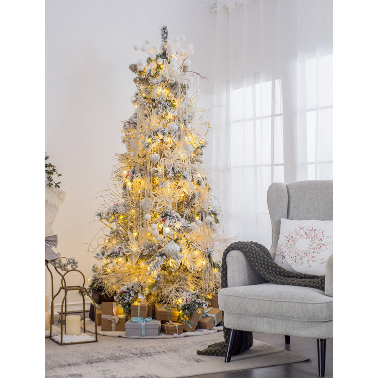 White and Silver Mercury Glass Diamond Onion Ornament Set