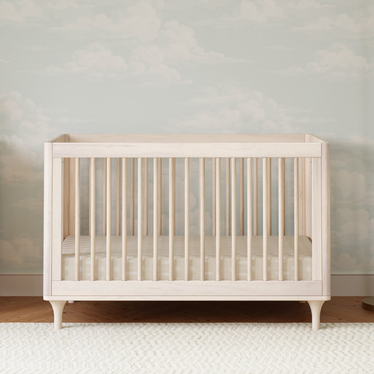 Washed Natural Pine 3-in-1 Convertible Crib with Toddler Rail