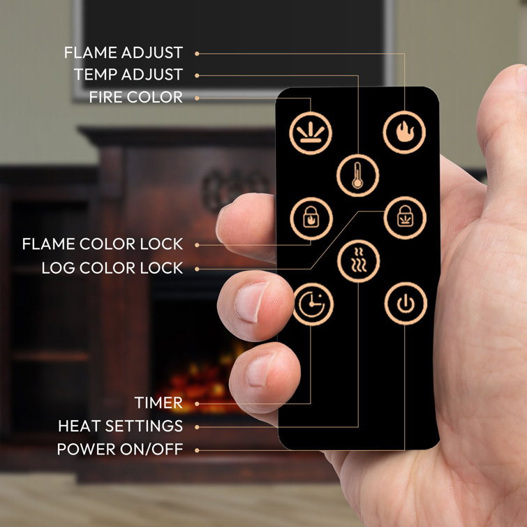 Sanoma 72'' Walnut Electric Fireplace with Multi-Color Flame and Mantel
