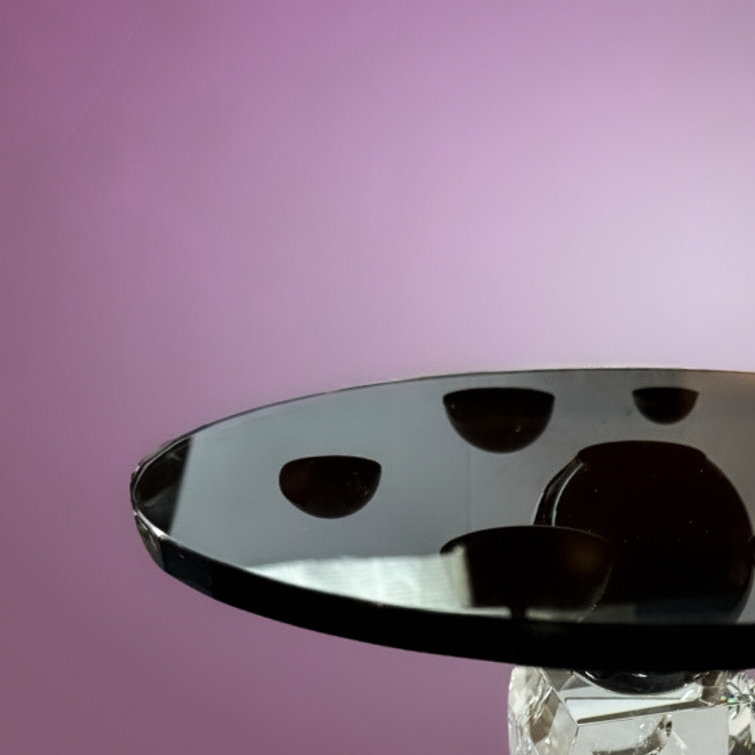 Handmade Black and Clear Crystal Cake Stand