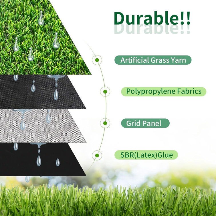 5' x 10' Green UV Resistant Artificial Grass Turf Roll