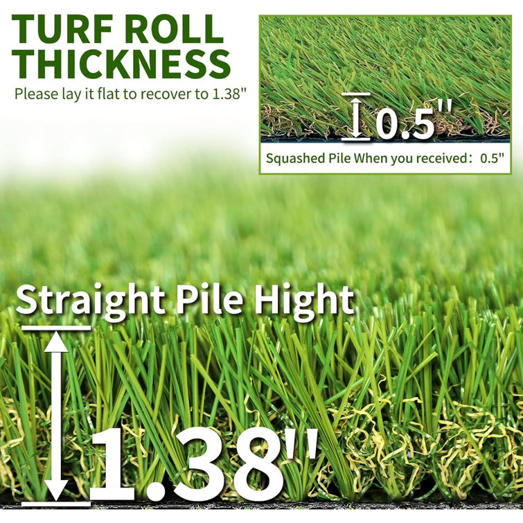 5' x 10' Green UV Resistant Artificial Grass Turf Roll