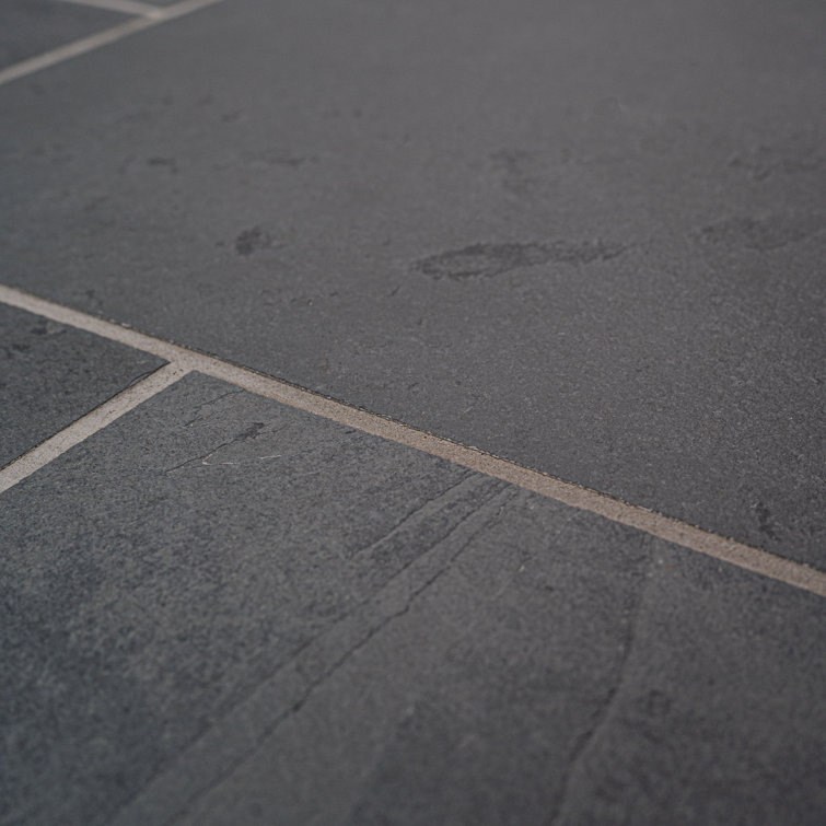 Montauk Black Slate Large Outdoor Rectangle Tile