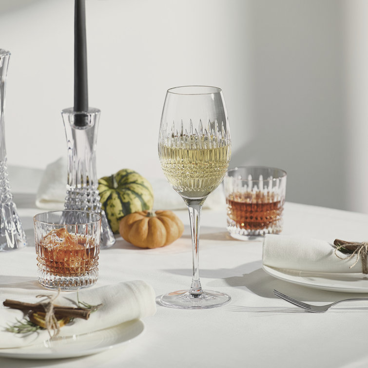 Lismore Diamond Crystal Cut White Wine Glass