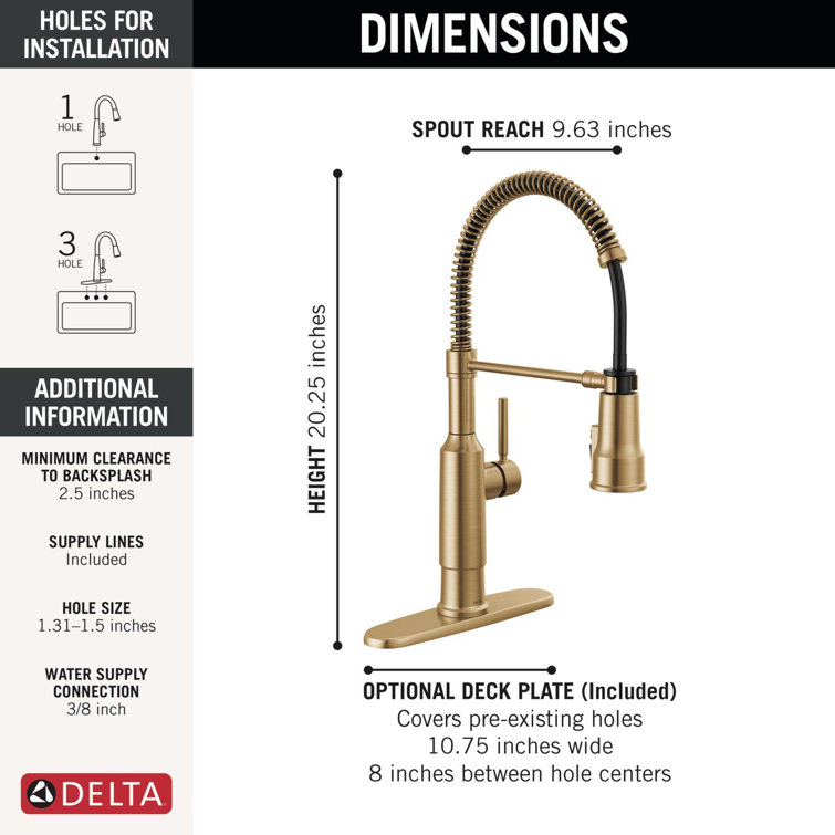 Champagne Bronze Pull-Down Sprayer Kitchen Faucet