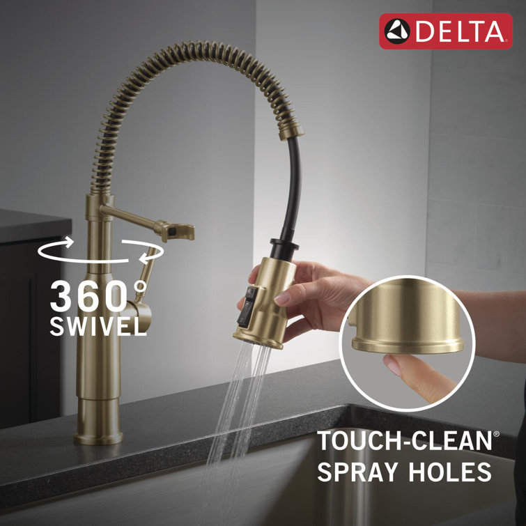 Champagne Bronze Pull-Down Sprayer Kitchen Faucet