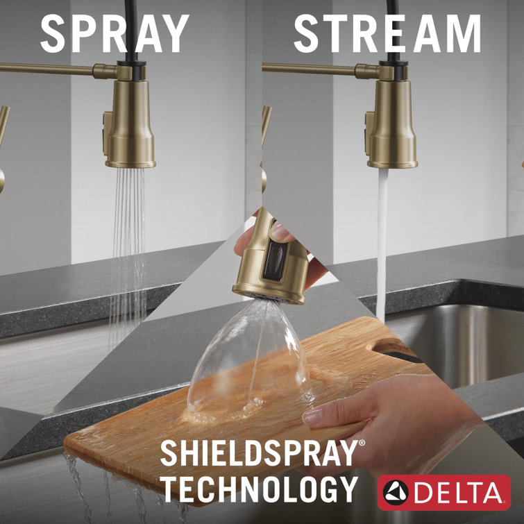 Champagne Bronze Pull-Down Sprayer Kitchen Faucet