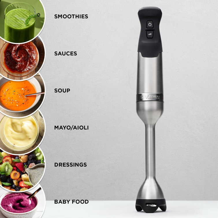 18" Silver Stainless Steel Variable Speed Immersion Blender