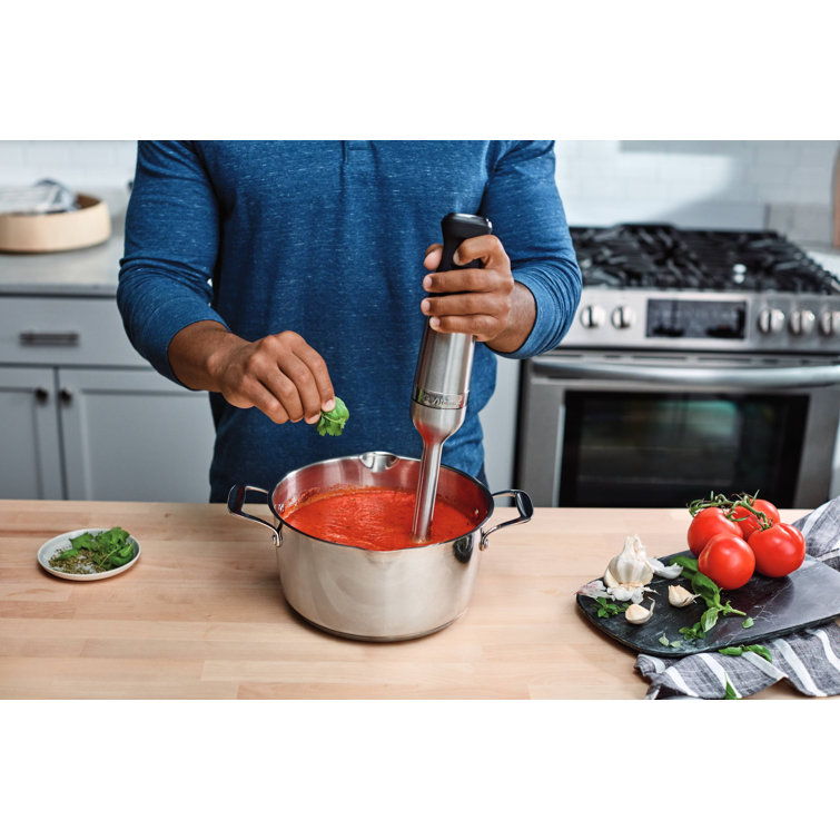 18" Silver Stainless Steel Variable Speed Immersion Blender