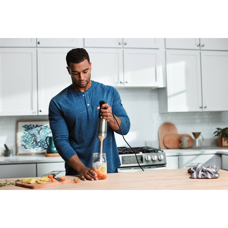 18" Silver Stainless Steel Variable Speed Immersion Blender