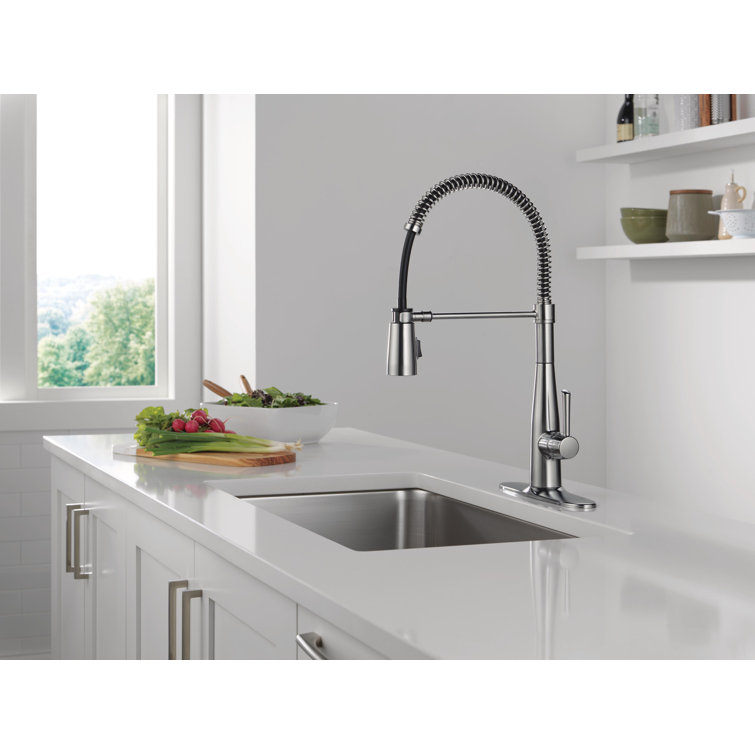 Arctic Stainless Steel Single-Handle Pull-Down Spring Kitchen Faucet
