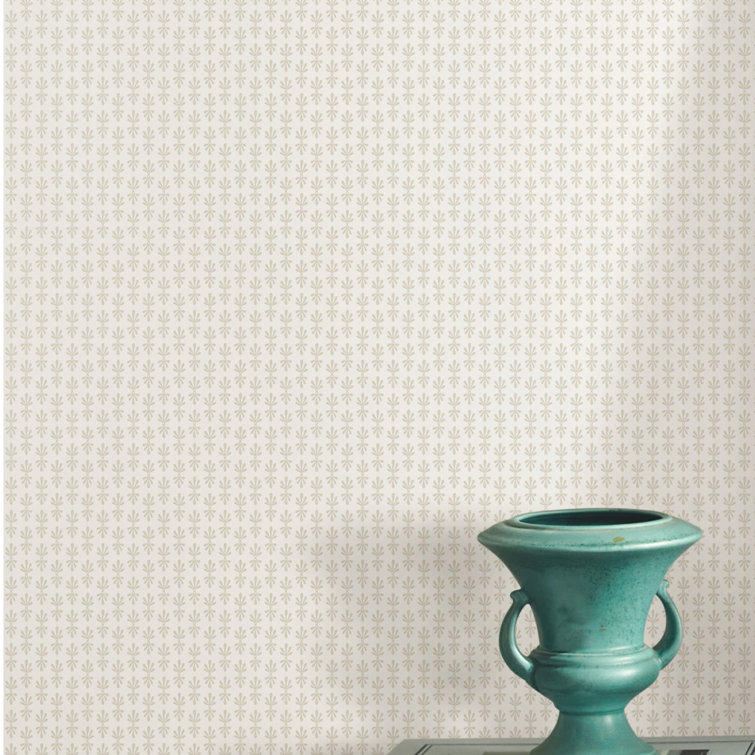 Petal Perfect Off-White Floral Nonwoven Wallpaper