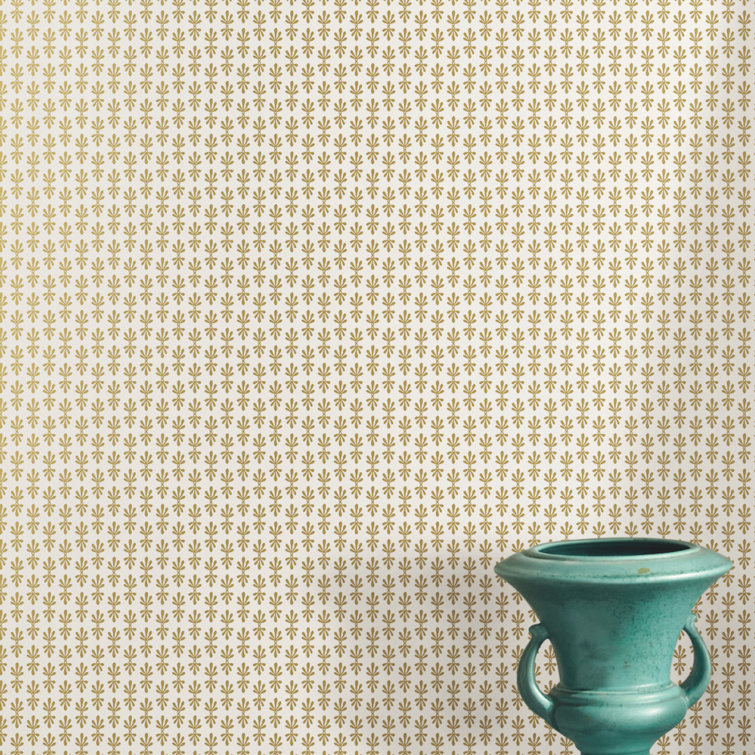 Petal Perfect 27" x 324" Smooth Floral Wallpaper Roll in Brown