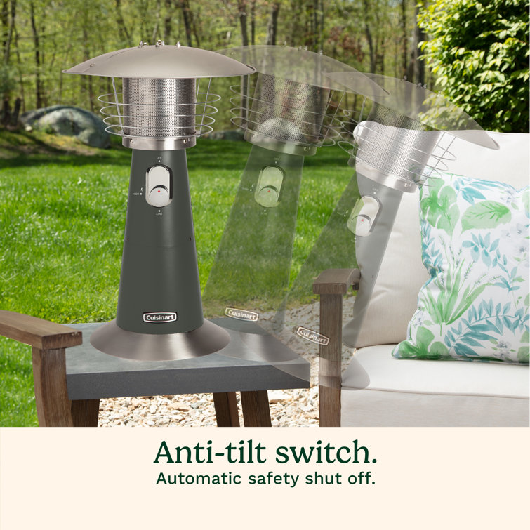 Dark Gray Portable Tabletop Propane Patio Heater