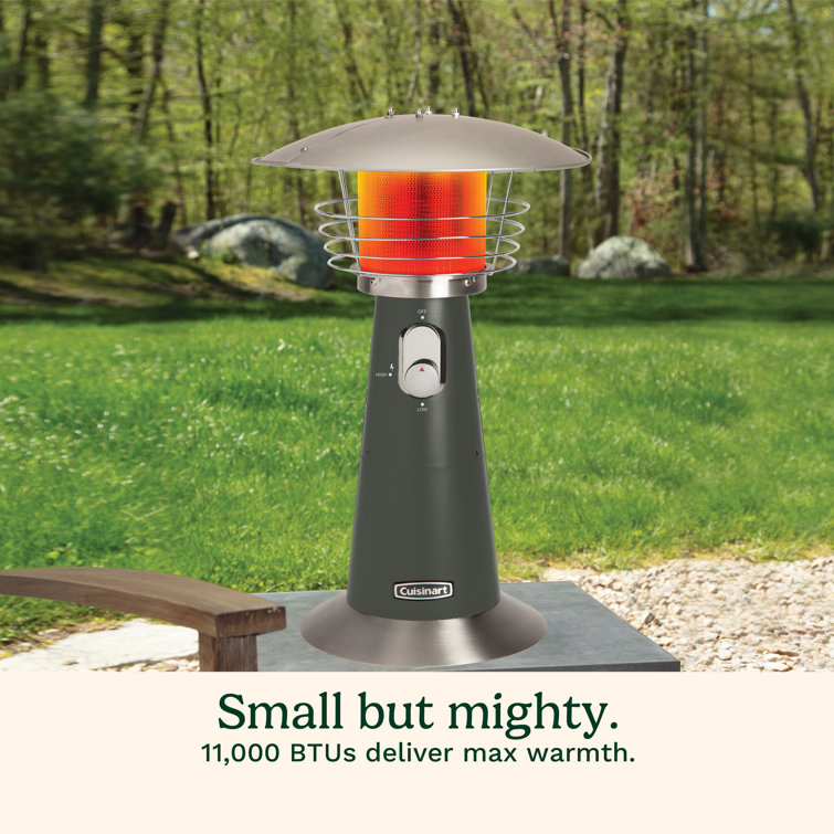 Dark Gray Portable Tabletop Propane Patio Heater