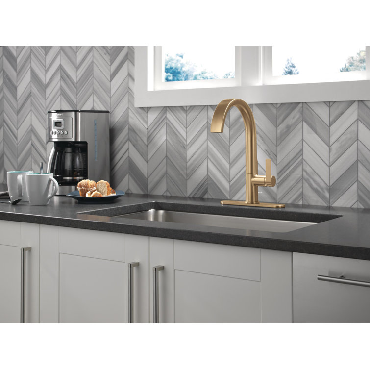 Champagne Bronze Single Handle Pull-Down Kitchen Faucet