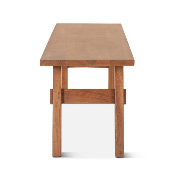 Kyoto 68-Inch Nutmeg Mango Wood Transitional Bench