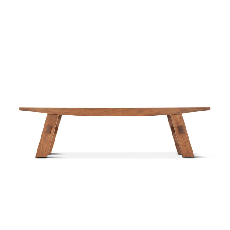 Kyoto 68-Inch Nutmeg Mango Wood Transitional Bench