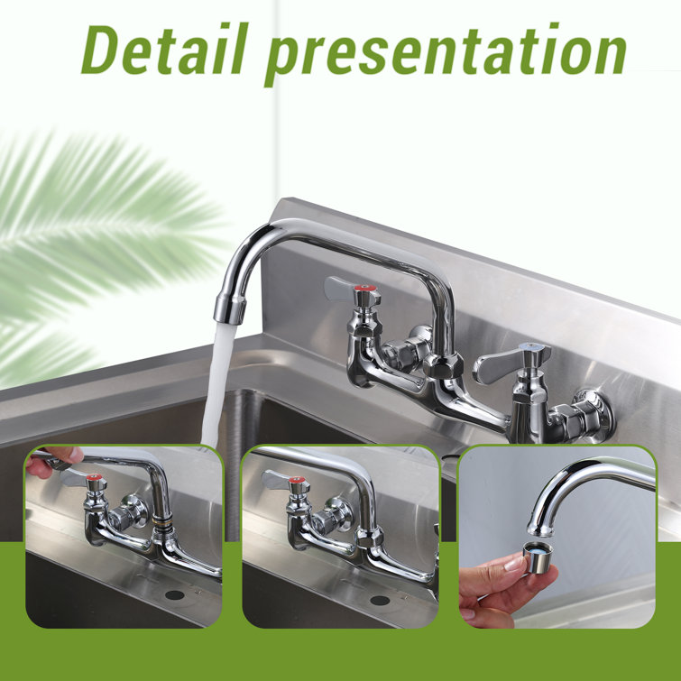 8" Polished Chrome Swivel Spout Replacement for Kitchen Sink