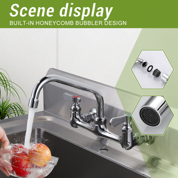 8" Polished Chrome Swivel Spout Replacement for Kitchen Sink