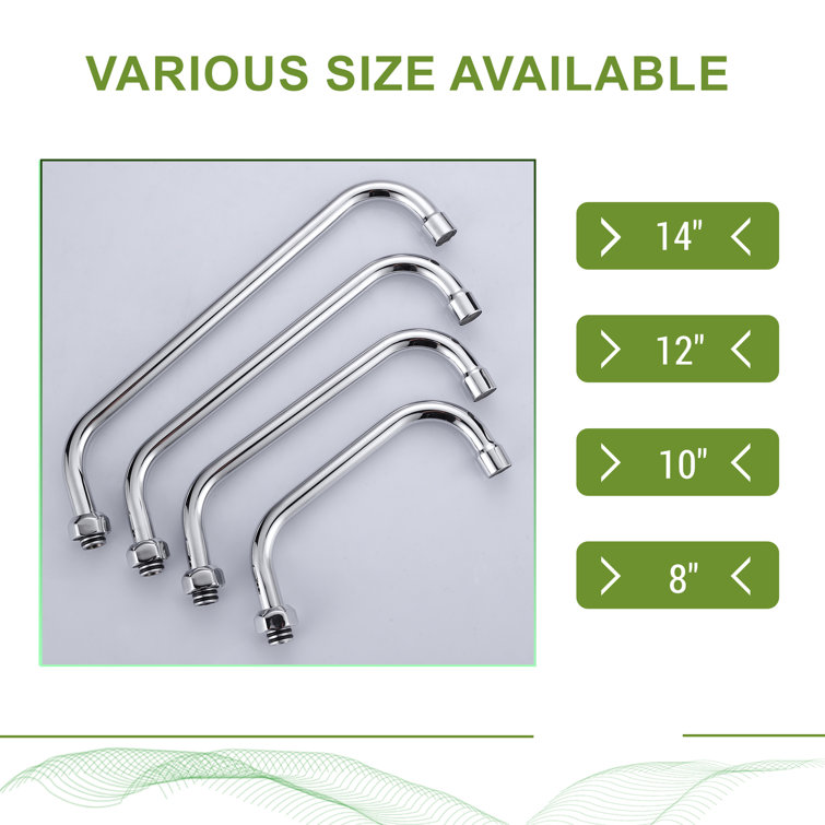 12" Polished Chrome Swivel Kitchen Faucet Spout Replacement