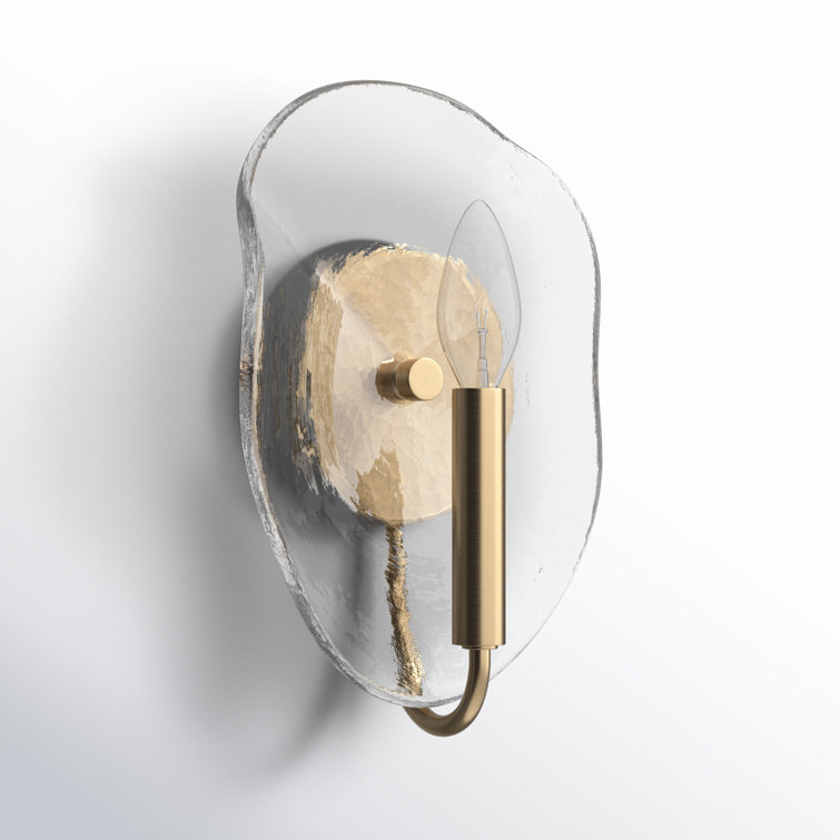 Gold and Glass Modern Dimmable Wall Sconce