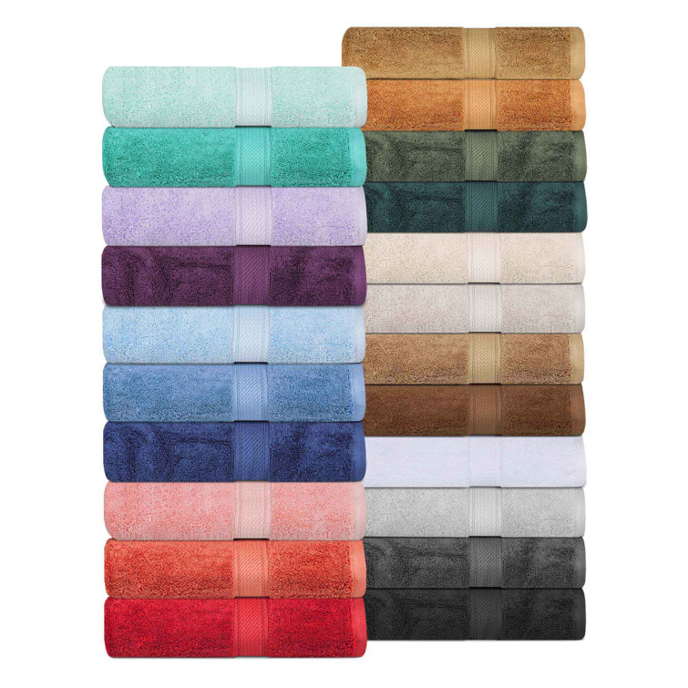 Rust Egyptian Cotton 800 GSM Heavy Luxury Bath Towel Set, 6 Pieces