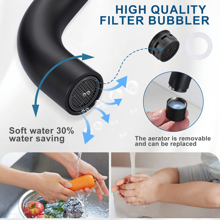Matte Black Stainless Steel Single Handle Bar Faucet