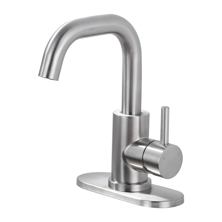 Brushed Nickel Single Handle Stainless Steel Bar Faucet