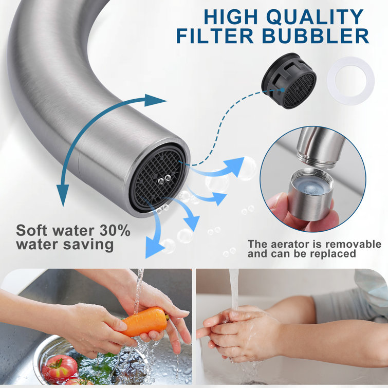 Brushed Nickel Single Handle Stainless Steel Bar Faucet
