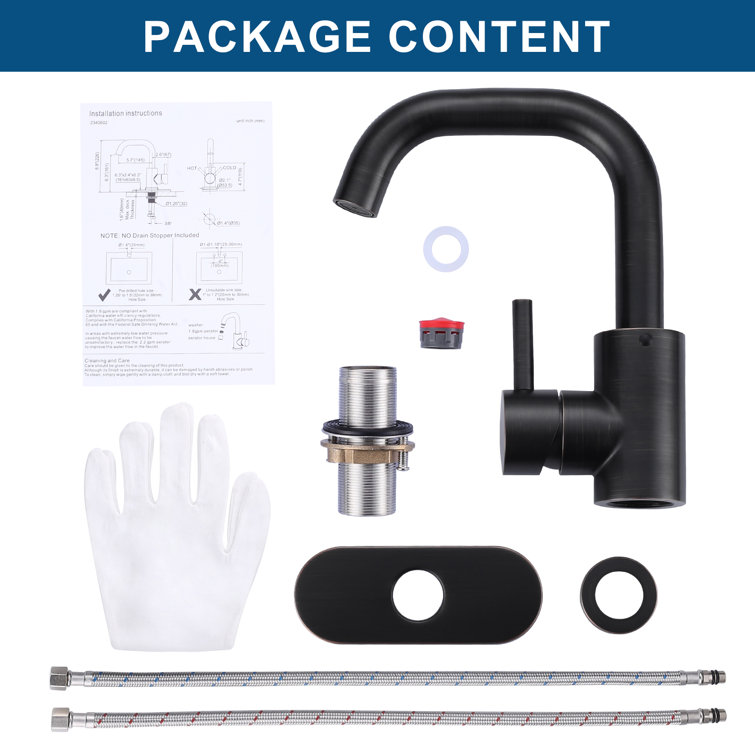 Oil Rubbed Bronze Single Handle Stainless Steel Bar Faucet