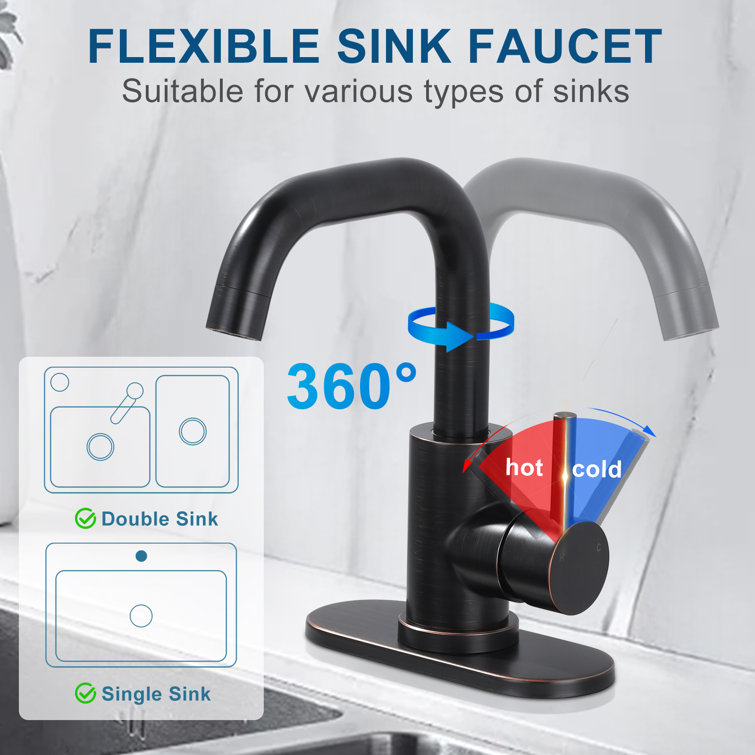 Oil Rubbed Bronze Single Handle Stainless Steel Bar Faucet