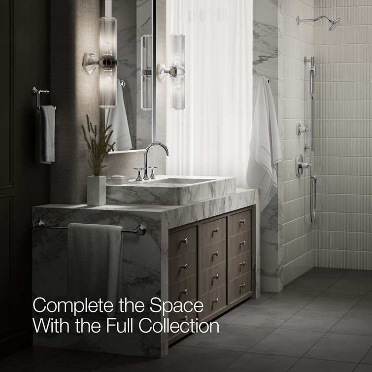 Elegant Occasion Cross Bathroom Faucet Handles in Polished Chrome